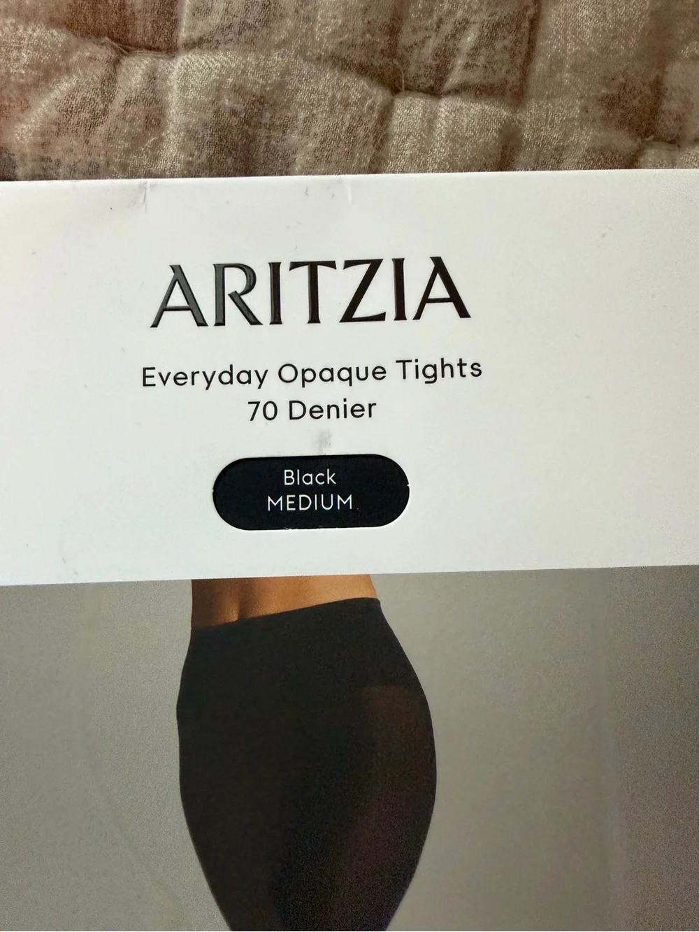 Aritzia Everyday Opaque Tights in Black - Medium